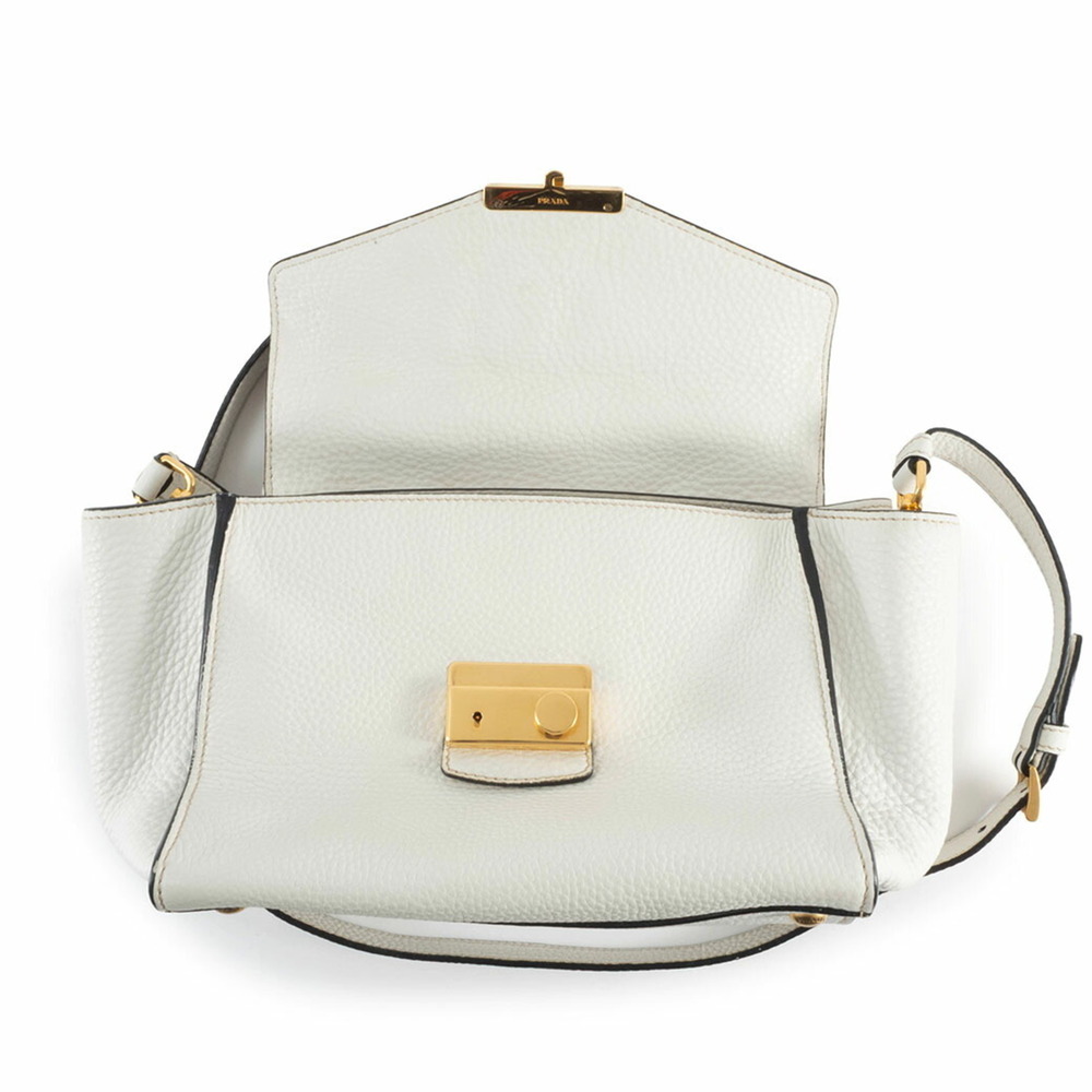 Prada Handbag BT0962 Leather White Women's Shoulder Bag PRADA - Picture 8 of 16